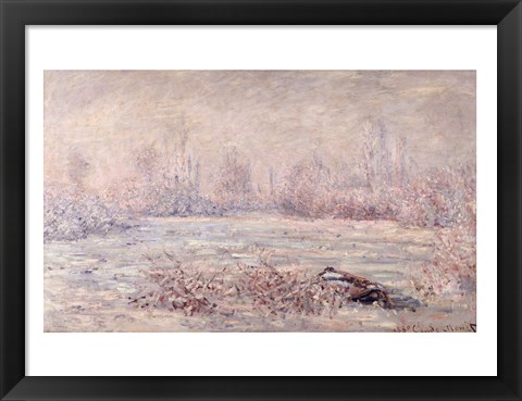 Framed Frost near Vetheuil, 1880 Print