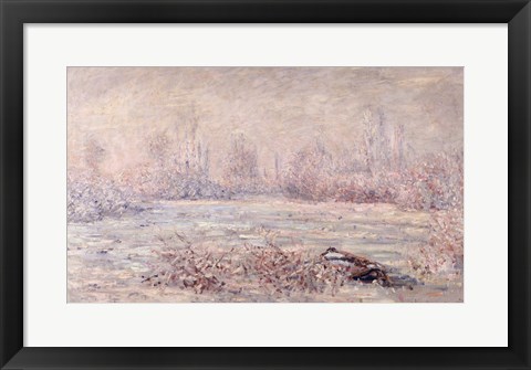 Framed Frost near Vetheuil, 1880 Print