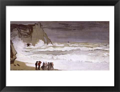 Framed Rough Sea at Etretat, 1868-69 Print