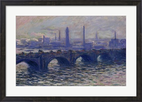 Framed Waterloo Bridge, 1902 Print