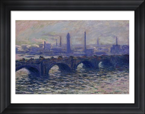 Framed Waterloo Bridge, 1902 Print