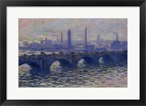 Framed Waterloo Bridge, 1902 Print