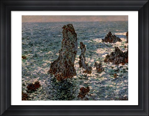 Framed Rocks at Belle-Ile, 1886 Print