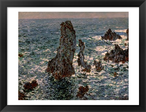 Framed Rocks at Belle-Ile, 1886 Print