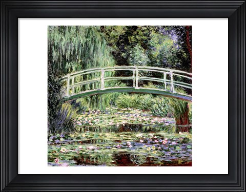 Framed White Waterlilies, 1899 Print