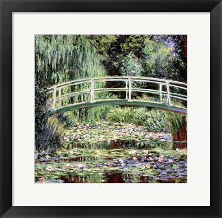 Framed White Waterlilies, 1899 Print