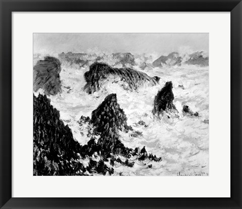 Framed Rocks of Belle-Ile, 1886 Print