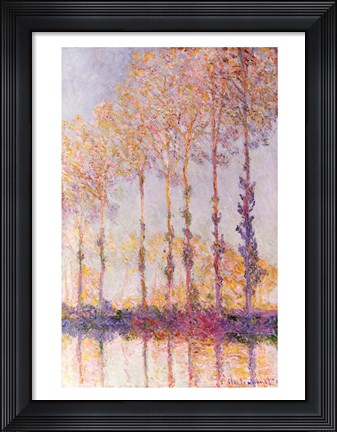 Framed Poplars on the Banks of the Epte, 1891 Print