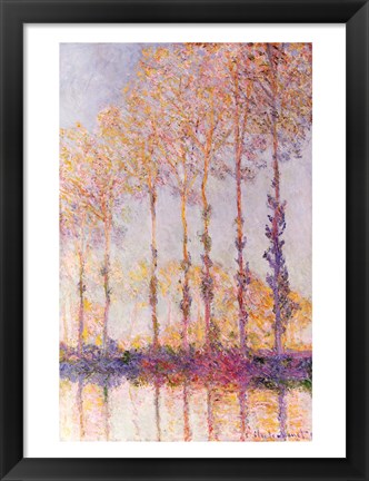 Framed Poplars on the Banks of the Epte, 1891 Print