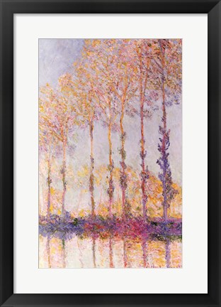 Framed Poplars on the Banks of the Epte, 1891 Print