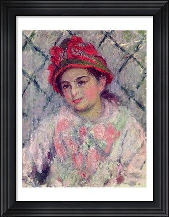 Framed Portrait of Blanche Hoschede (1864-1947) as a Young Girl, c.1880 Print