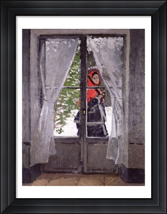 Framed Red Cape (Madame Monet) c.1870 Print