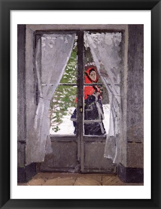 Framed Red Cape (Madame Monet) c.1870 Print