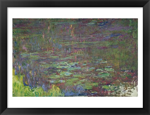 Framed Waterlilies at Sunset, detail from the right hand side, 1915-26 Print