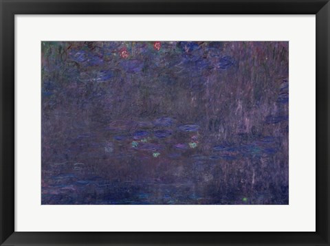 Framed Waterlilies: Reflections of Trees, detail from the right hand side, 1915-26 Print