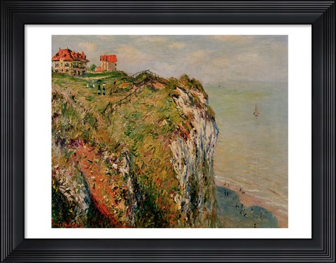 Framed Cliff at Dieppe, 1882 Print