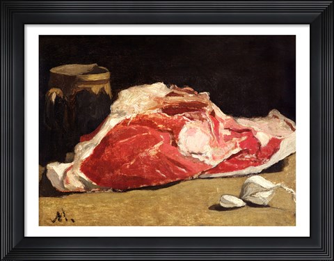 Framed Still Life, the Joint of Meat, 1864 Print