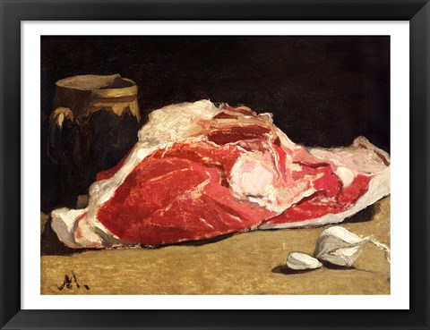 Framed Still Life, the Joint of Meat, 1864 Print