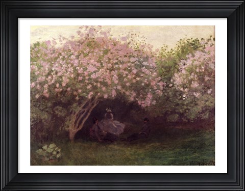 Framed Lilacs, Grey Weather, c.1872-73 Print
