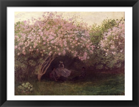 Framed Lilacs, Grey Weather, c.1872-73 Print