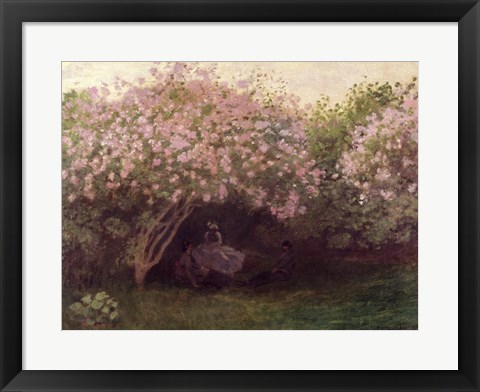 Framed Lilacs, Grey Weather, c.1872-73 Print