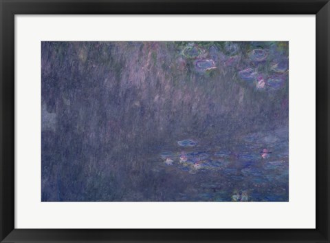 Framed Waterlilies: Reflections of Trees, detail from the left hand side, 1915-26 Print