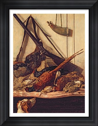 Framed Hunting Trophies, 1862 Print