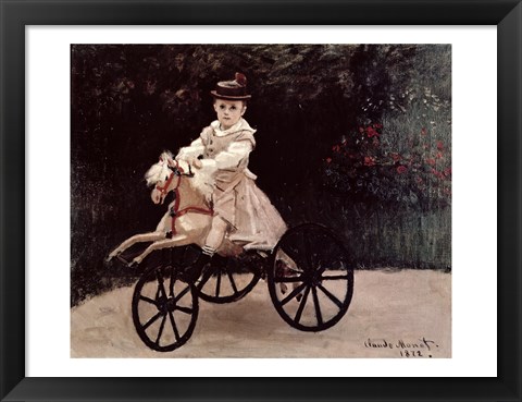 Framed Jean Monet on his Hobby Horse, 1872 Print