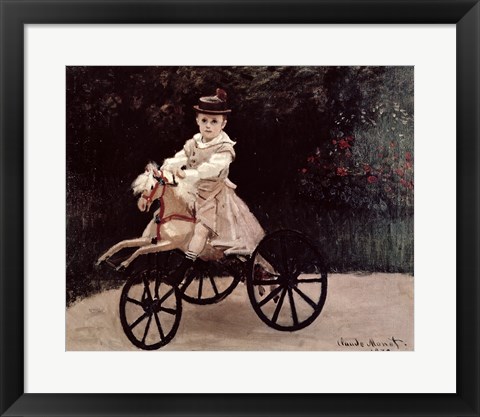 Framed Jean Monet on his Hobby Horse, 1872 Print