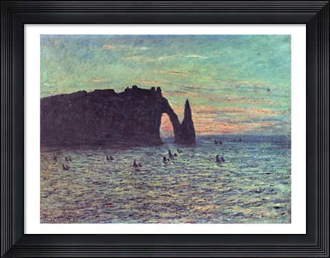 Framed Hollow Needle at Etretat, 1883 Print