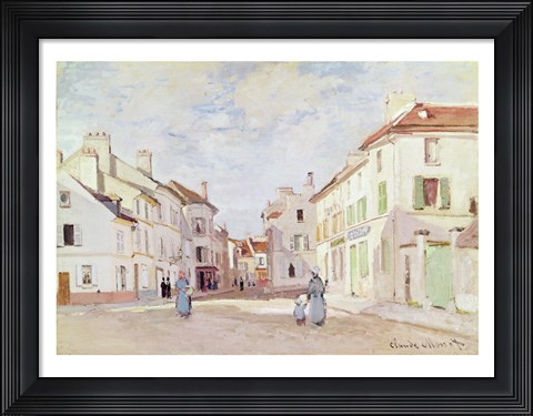 Framed Rue de la Chaussee at Argenteuil Print