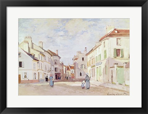 Framed Rue de la Chaussee at Argenteuil Print