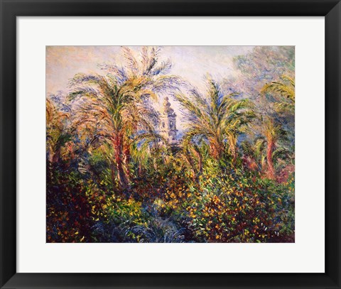 Framed Garden in Bordighera, Impression of Morning, 1884 Print