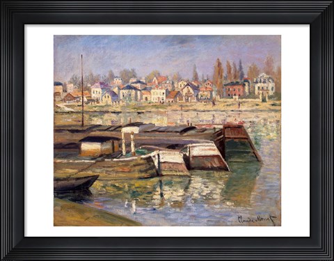 Framed Seine at Asnieres, 1873 Print