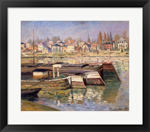 Framed Seine at Asnieres, 1873 Print