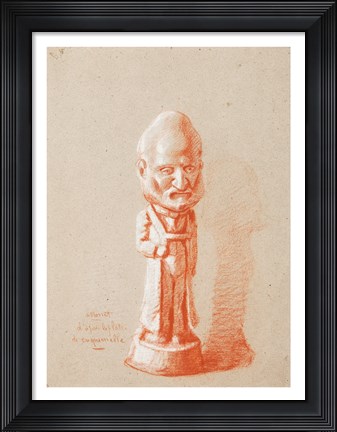 Framed Portrait of a shareholder, from a plaster of Cuquemelle Print