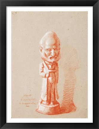 Framed Portrait of a shareholder, from a plaster of Cuquemelle Print