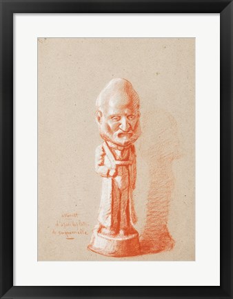 Framed Portrait of a shareholder, from a plaster of Cuquemelle Print