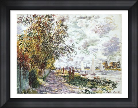 Framed La Berge du Petit-Gennevilliers, c.1875 Print