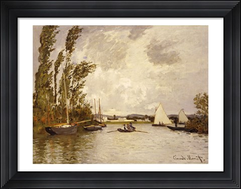 Framed Little Branch of the Seine at Argenteuil Print
