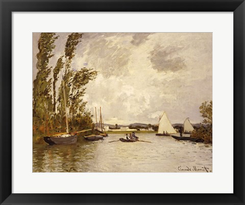 Framed Little Branch of the Seine at Argenteuil Print