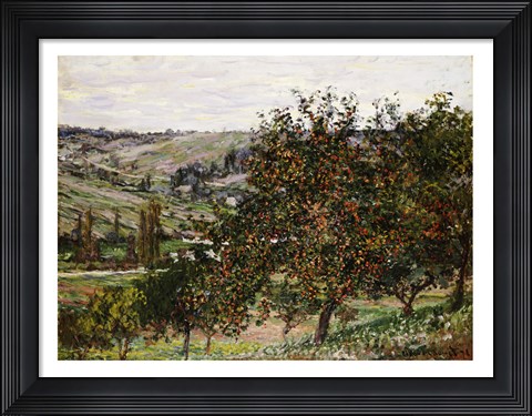 Framed Apple Trees near Vetheuil Print