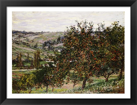 Framed Apple Trees near Vetheuil Print