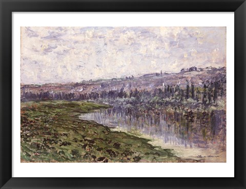 Framed Seine and the Hills of Chantemsle, 1880 Print