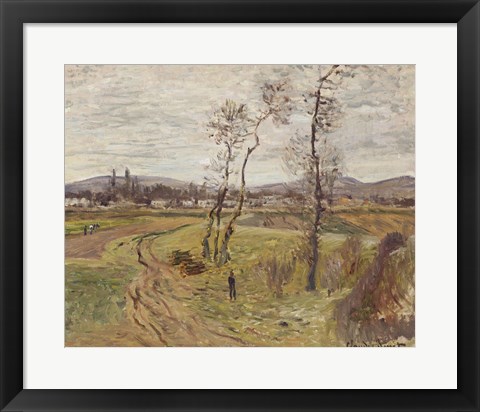 Framed Gennevilliers Plain, 1877 Print