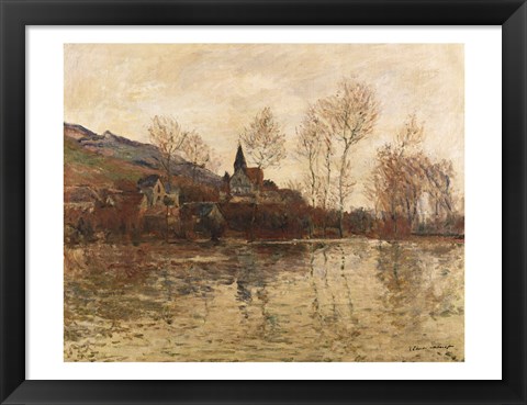 Framed Flood at Giverny, c.1886 Print