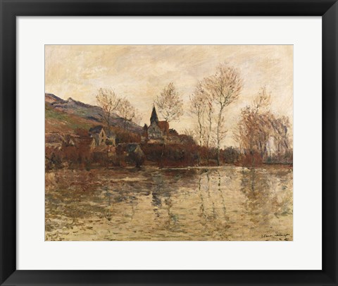 Framed Flood at Giverny, c.1886 Print