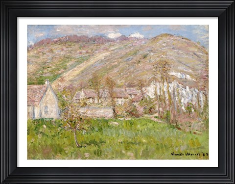 Framed Hamlet on the Cliffs near Giverny, 1883 Print