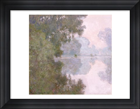 Framed Morning on the Seine, near Giverny, 1896 Print