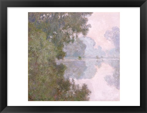 Framed Morning on the Seine, near Giverny, 1896 Print